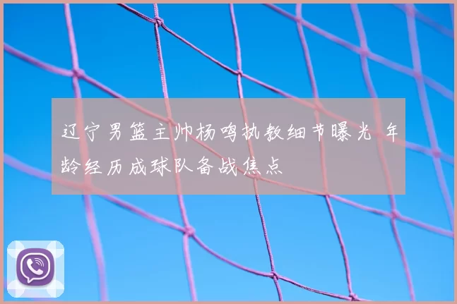 辽宁男篮主帅杨鸣执教细节曝光 年龄经历成球队备战焦点