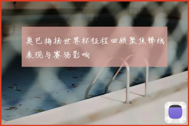 奥巴梅杨世界杯征程回顾聚焦锋线表现与赛场影响